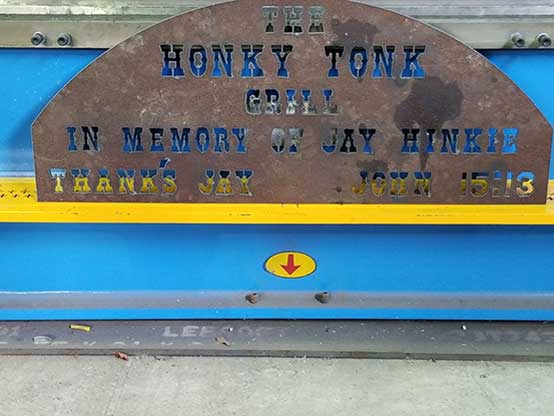 Specialty signs with lettering 
